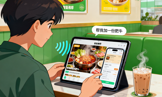 展现订餐类鸿蒙 APP 通过原子化服务与智能交互提升用户参与度的场景