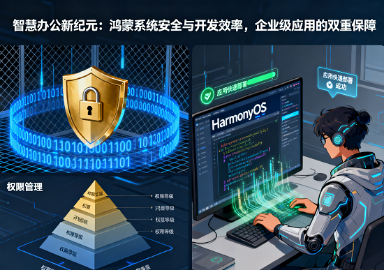 智慧办公新纪元 聚焦鸿蒙系统在安全与开发效率方面为企业级应用提供的双重保障